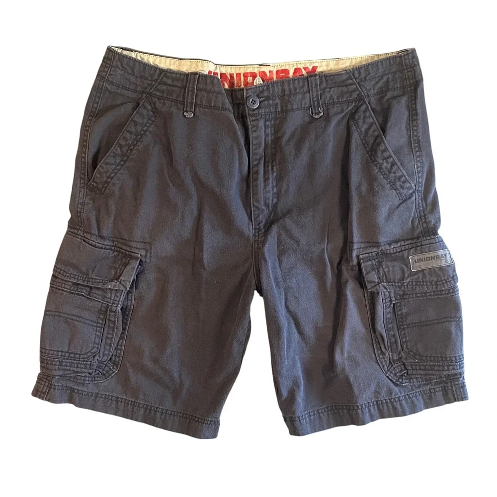 UNIONBAY Men's Cargo Shorts Dark Gray‎ Flat Front Casual Outdoor Size 40